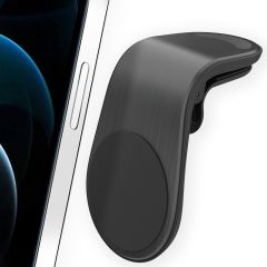 Accezz Support de téléphone pour voiture iPhone 15 - Universel - Grille de ventilation - Magnétique - Noir