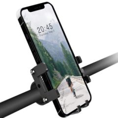 Accezz Support de téléphone vélo iPhone Xr - Réglable - Universel - Aluminium - Noir