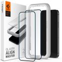 Spigen Protection d'écran en verre trempé AlignMaster Cover 2 Pack iPhone 12 (Pro)