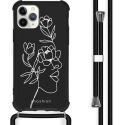 iMoshion Coque Design avec cordon iPhone 11 Pro - Woman Flower Black