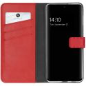 Selencia Étui de téléphone portefeuille en cuir véritable Galaxy A32 (4G) - Rouge