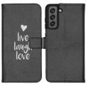 iMoshion Coque silicone design Galaxy S21 FE - Live Laugh Love