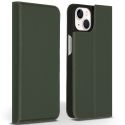 Accezz Étui de téléphone Slim Folio en cuir de qualité supérieure iPhone 13 - Vert
