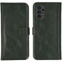 Selencia Étui de téléphone portefeuille en cuir véritable Samsung Galaxy A13 (4G) - Vert