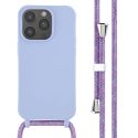 iMoshion ﻿Coque en silicone avec cordon iPhone 14 Pro - Violet