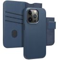 Accezz Étui de téléphone portefeuille en cuir 2-en-1 avec MagSafe iPhone 14 Pro - Nightfall Blue