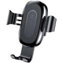 Baseus Wireless Car Charger Gravity Car Mount Samsung Galaxy A14 (4G) - Support de téléphone pour voiture - Chargeur sans fil - Tableau de bord - Noir