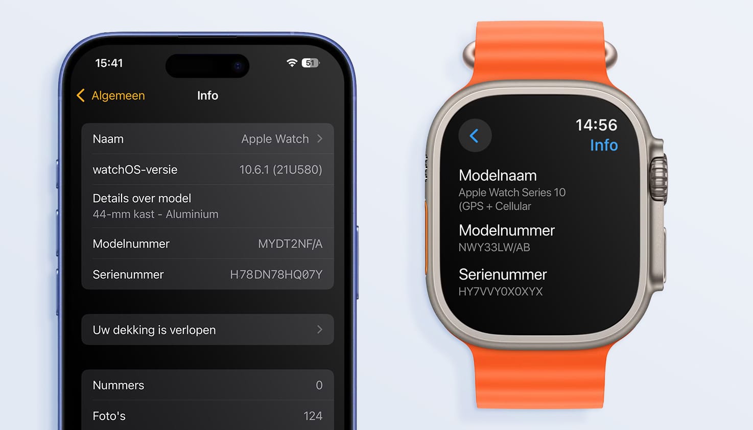 un homme regarde et fait défiler sa smartwatch tout en tenant son téléphone dans l'autre main