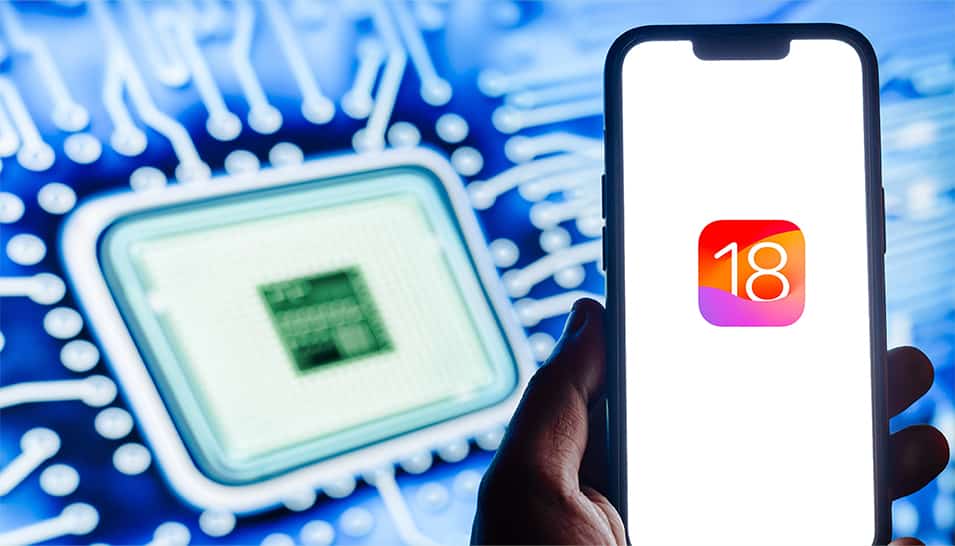 L'iPhone 16 est visible avec iOS 18 à l'écran, une mise à jour permet de personnaliser davantage votre iPhone.