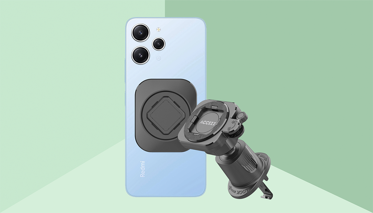 support de téléphone accezz easylock pour la grille d'aération de la voiture