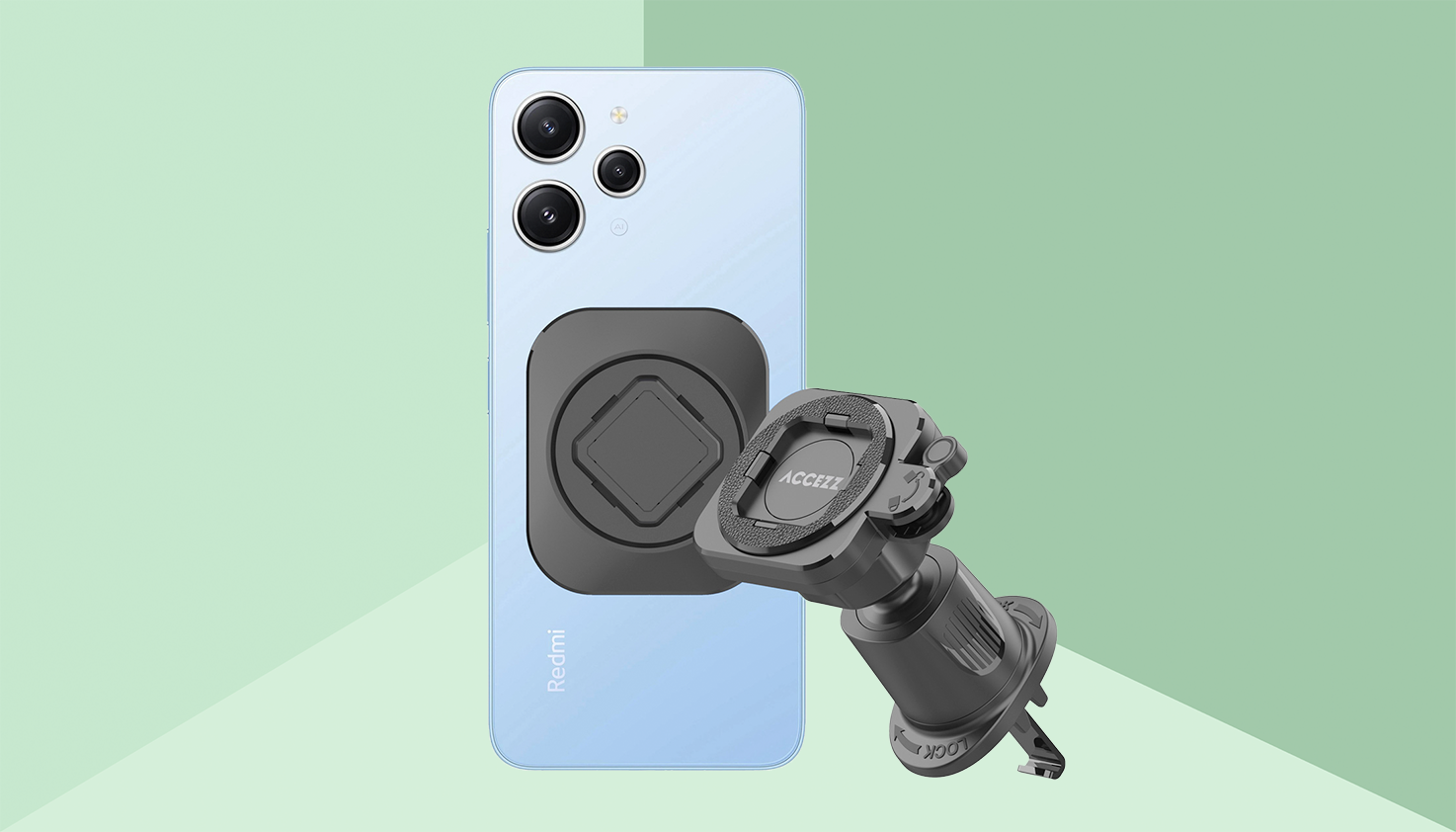 support de téléphone accezz easylock pour la grille d'aération de la voiture