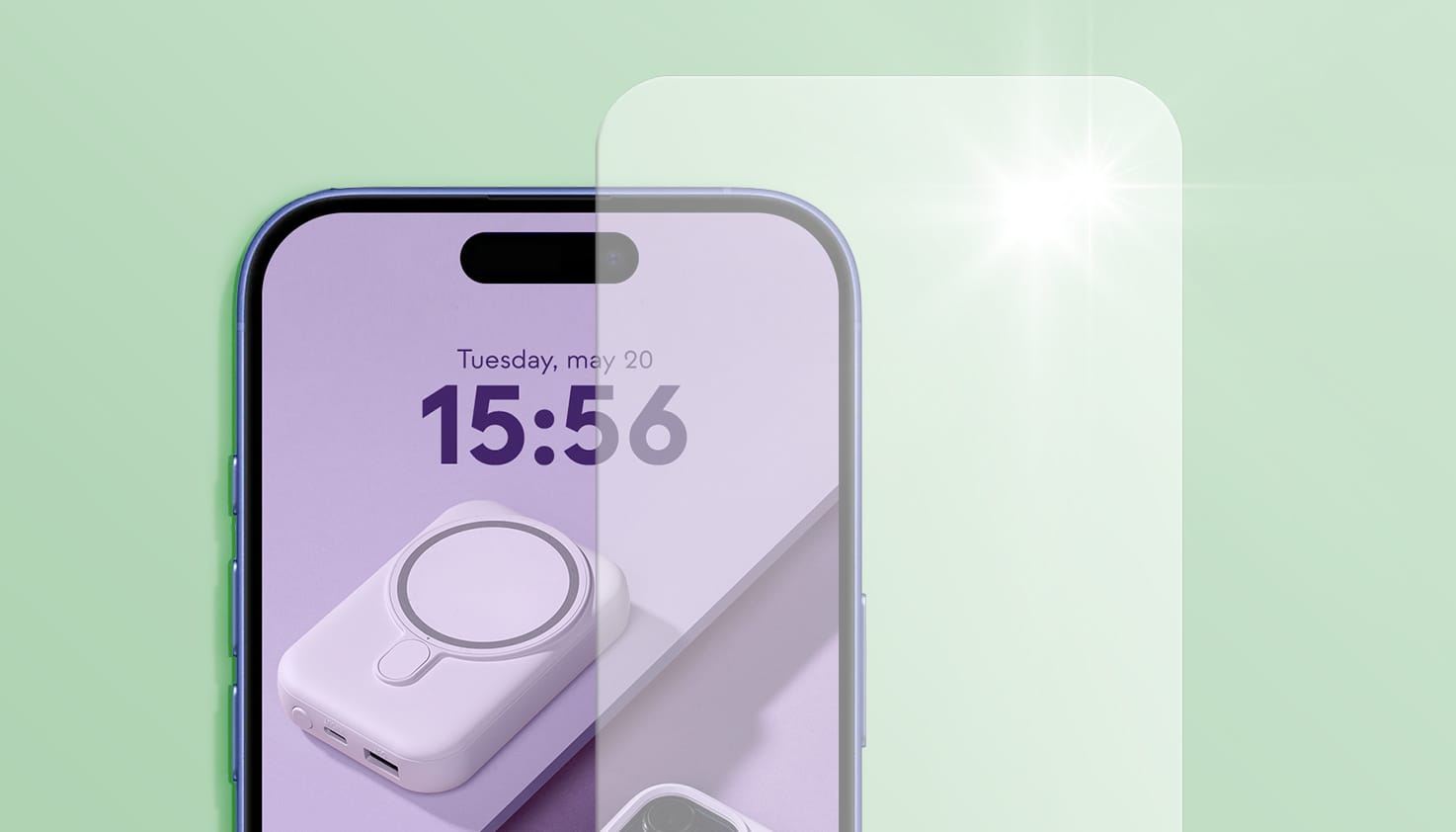 Un Apple iPhone avec une protection d'écran antibactérienne.