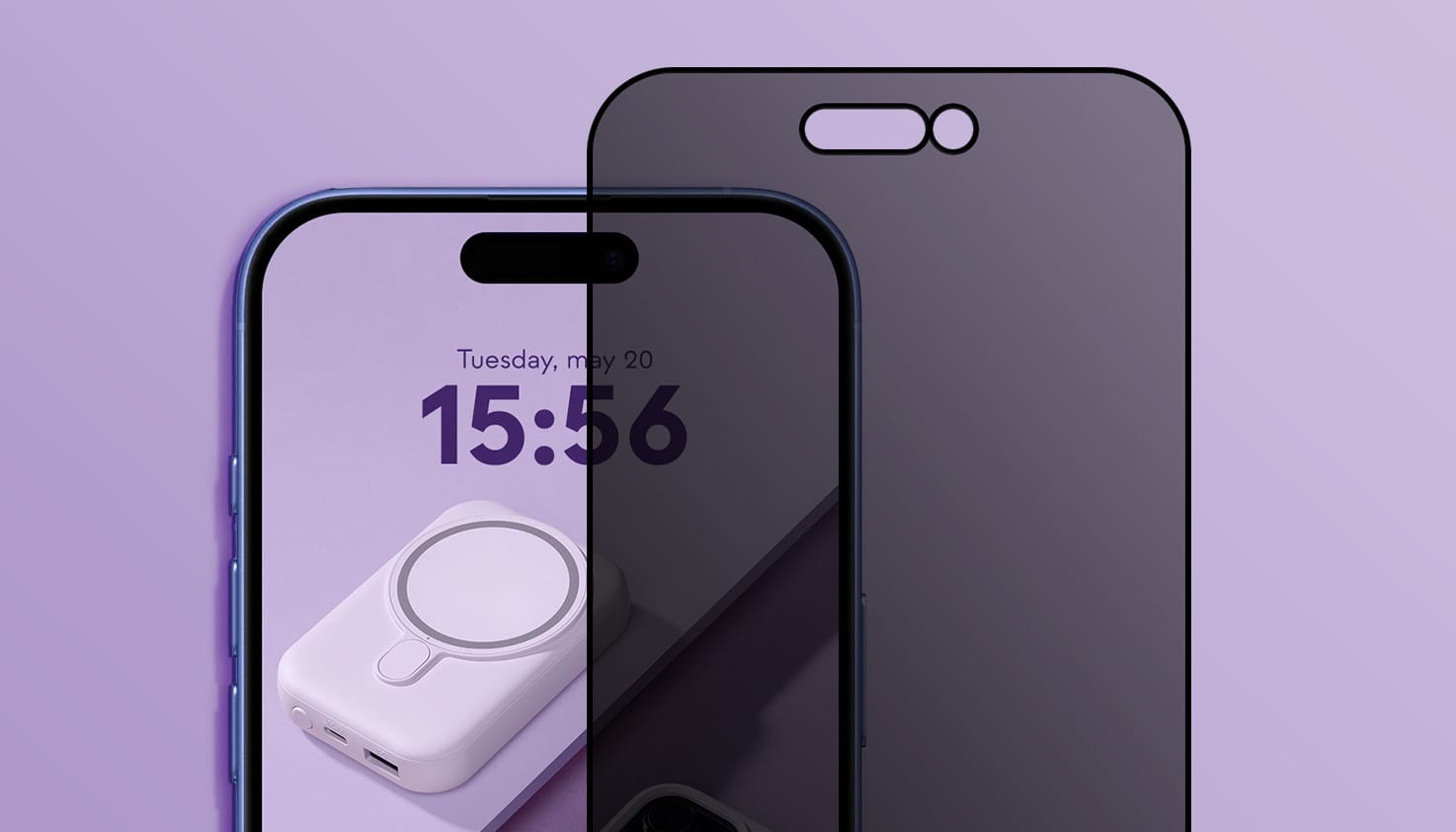 Un Apple iPhone avec une protection d'écran privacy.