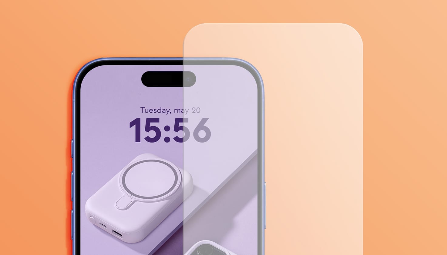 Un Apple iPhone avec une protection d'écran standard.